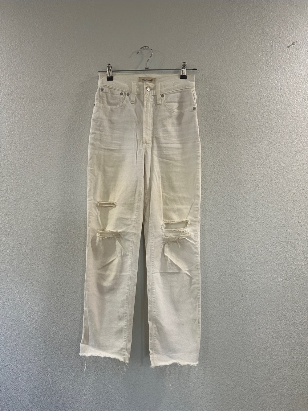 Madewell Cream Perfect Vintage Straight Jeans
